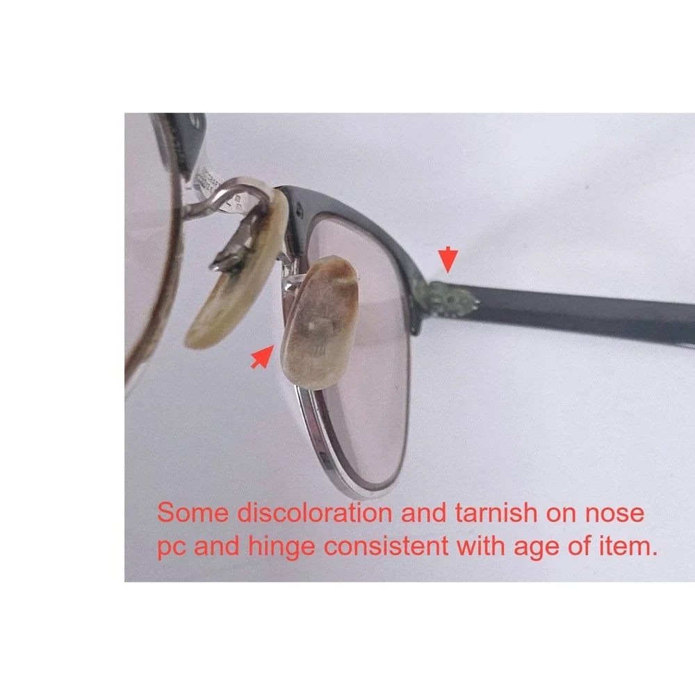 Vintage Art-Craft Cat Eye‎ Glasses Black Aluminum Browline Floral Etched USA 50s